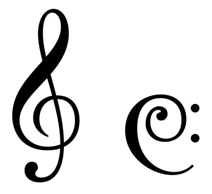 Collins G and F clefs