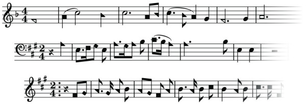 Collins music typeface, snippets of 3 songs from The Sacred Harp: 2025 Edition